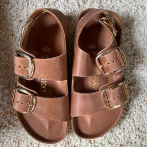 Birkenstock Milano Big Buckle Leather Sandals